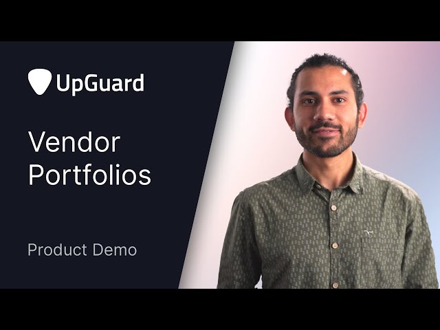 UpGuard Vendor Portfolios Demo // Harsh Budholiya, Product Marketing Lead