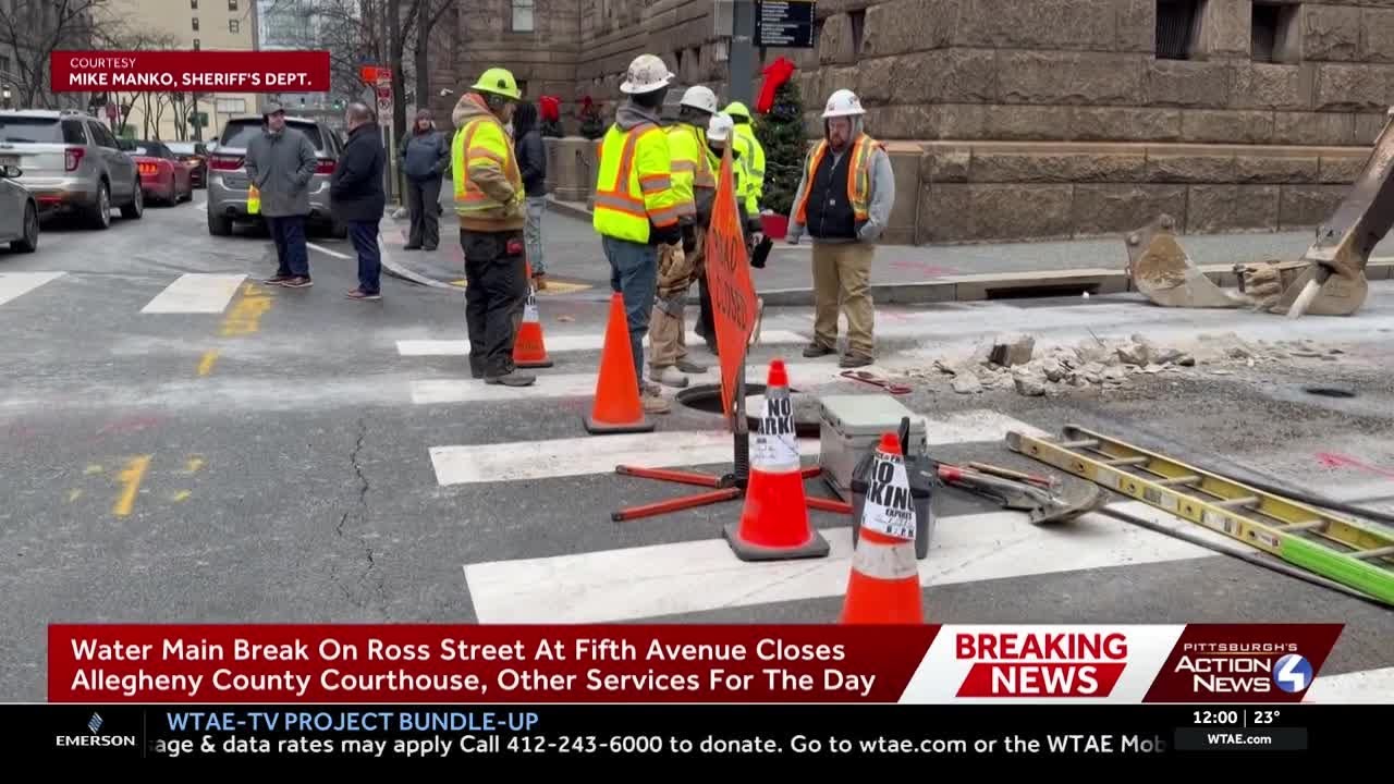 Water main break in Allegheny County closes government offices