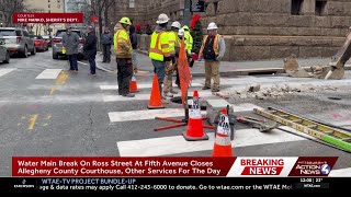 Water main break in Allegheny County closes government offices