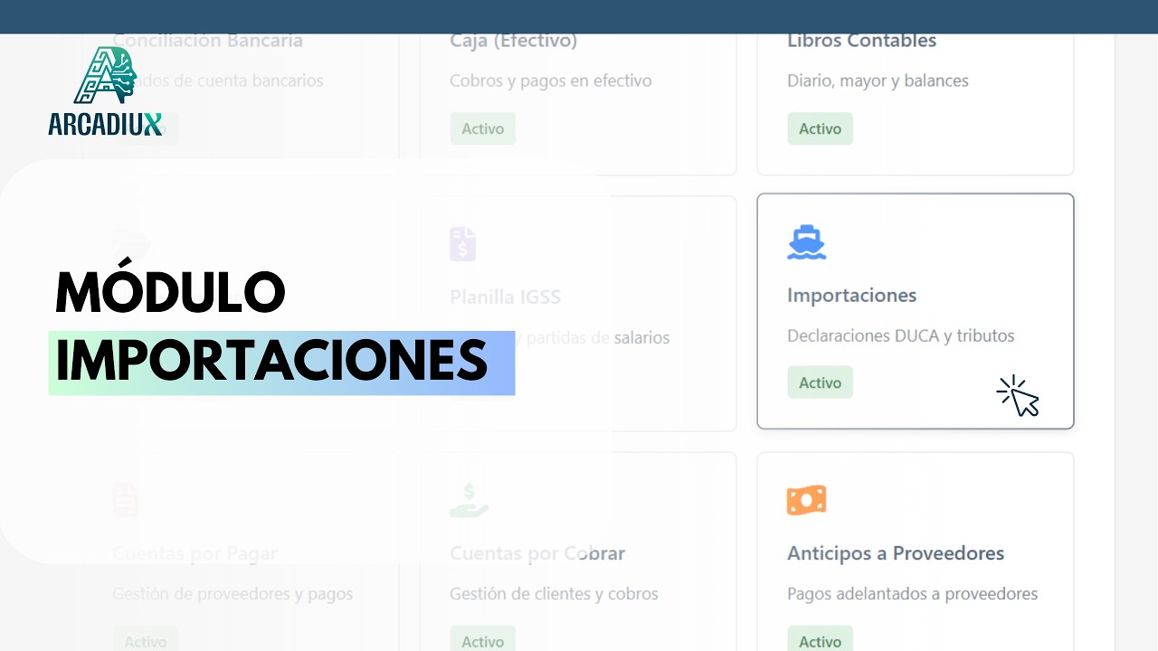 📦 Cómo cargar DUCAs e importaciones en Arcadiux | Módulo completo paso a paso