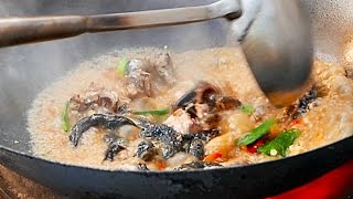 臺灣路邊小吃- 炒青蛙街头食品看的我好饿! 