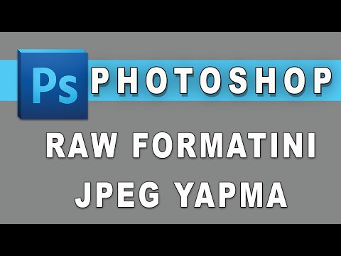 Photoshop Raw Fotoğrafları Resimleri Jpeg Formatına Dönüştürme