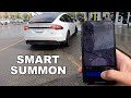 Tesla smart summon in a mall parking lot  does it actually work