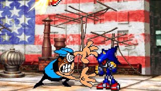 Peppino & Sonic Vs Fake Peppino & Metal Sonic Pizza Tower In Mugen