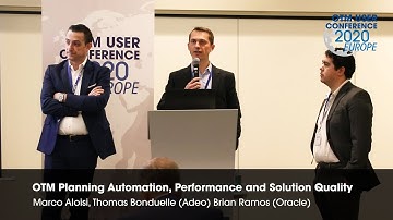 2020 OTM User Conference Europe: Planning Automation, Performance and Solution Quality Optimization