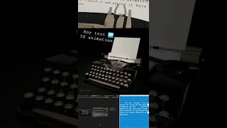 Typewriter animated with blender geo nodes. Link in pinned comment #3d #typewriter #animation #b3d