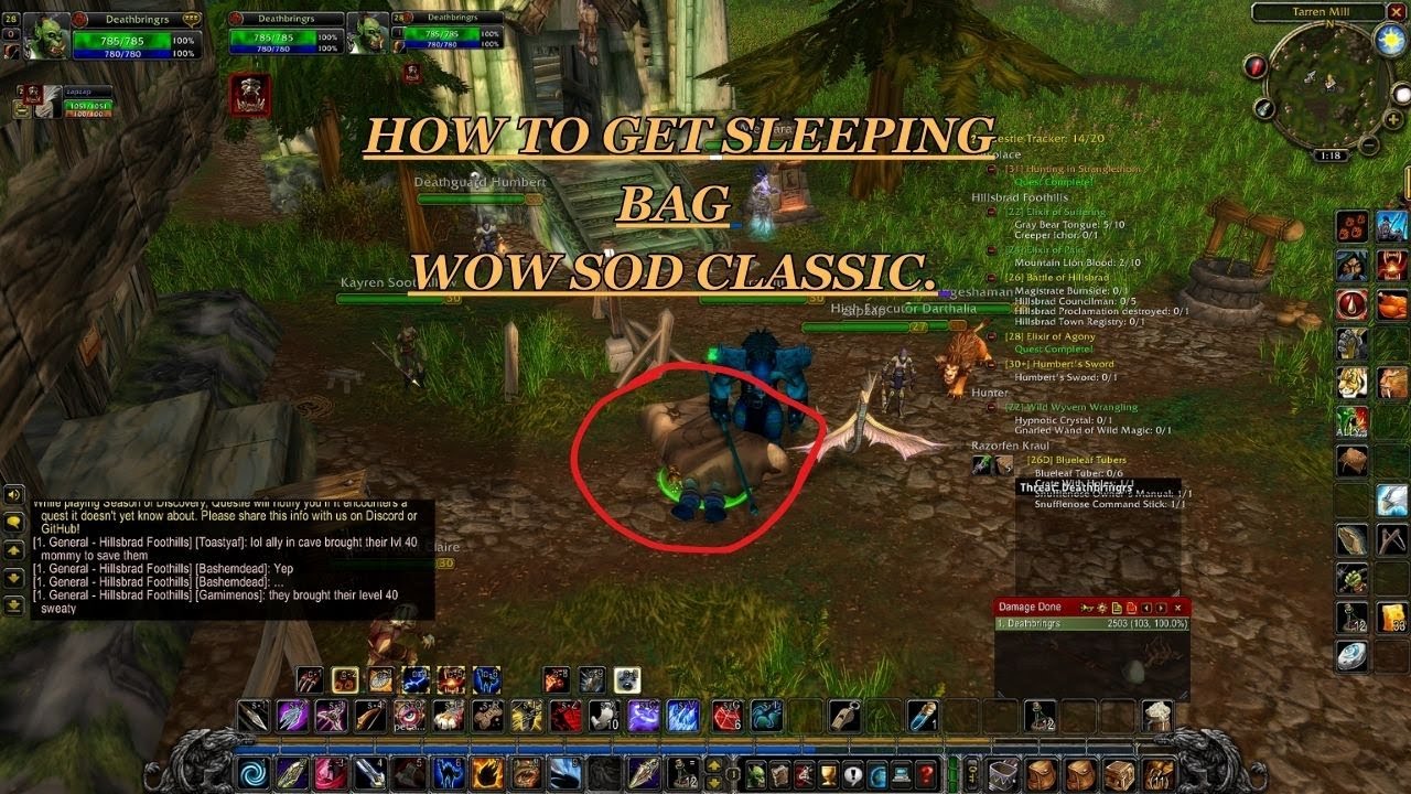 How To Get Sleeping Bag In Sod Wow Classic, You Must Get The Sleeping Bag! YouTube