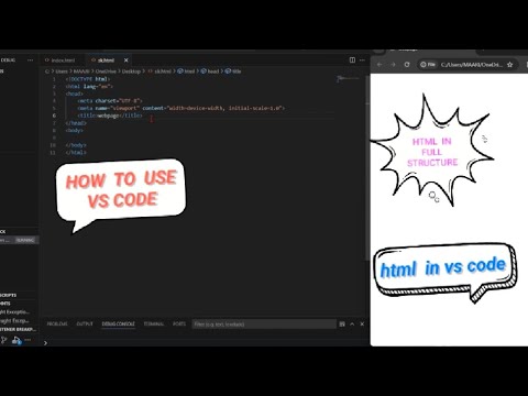 Html in css vs code how to learn in html ? vs code! - YouTube