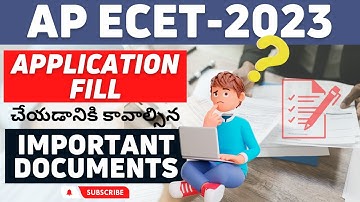 Important Documents for filling AP ECET 2023 APPLICATION | Mandatory Documents for ECET 2023
