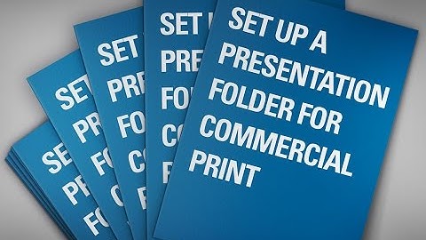 Set up presentation folders for commercial print - Indesign