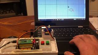 Raspberry Pi Pico running as a CMRI node testing in JMRI Programmed in the Arduino IDE