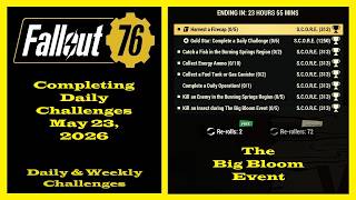Completing Daily Challenges For May 23, 2026 - Fallout 76 Daily Challenges Guide