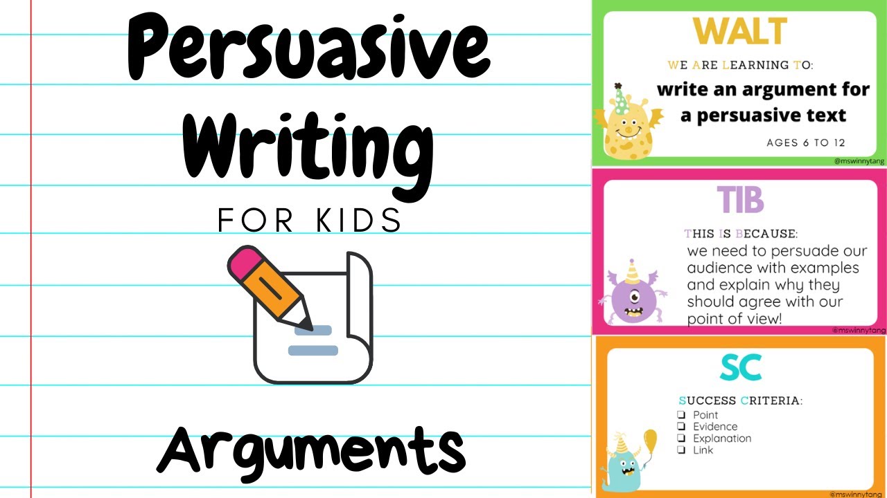 examples of persuasive writing grade 3