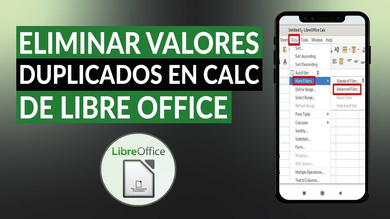 Cómo encontrar y eliminar los valores duplicados en calc de LIBRE OFFICE? -  YouTube