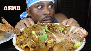 Mukbang Asmr Peanut GoatMeat Soup,Tai Fish & Fufu.Cheated on Tilapia,My Love Again!