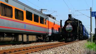 2013/08/11-蒸汽機車CK124南投火車好多節專列2777A次&推拉式自強號108次,田中北交會.