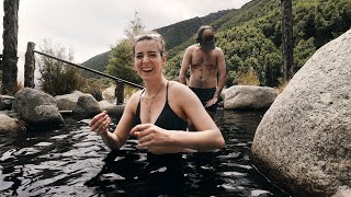 The water is black in these hot springs?! NZ Road Trip to Abel Tasman