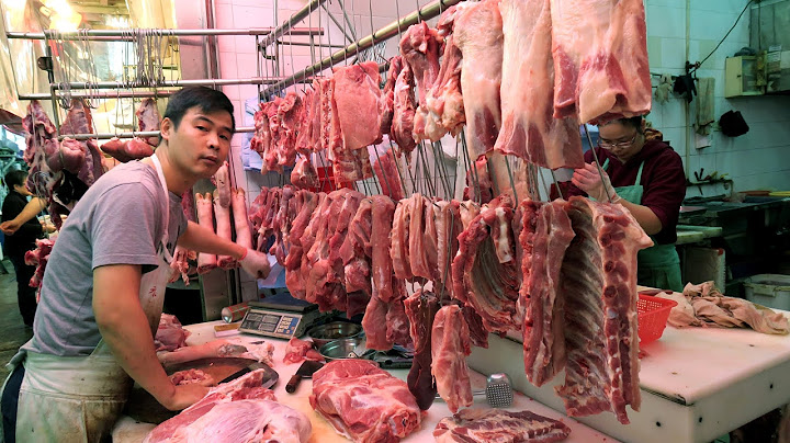 Hong Kong. A Walk Around the Food Markets in the Streets. Chinese Food and Street Food
