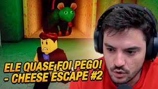 FELIPE NETO FUGIU DE UM RATO GIGANTE NO ROBLOX - CHEESE ESCAPE #2