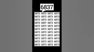 How fast did you spot the odd 6837? #fypシ゚viral #fypviral #fyp #iqtest #shorts #eymath