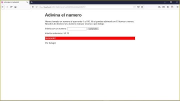 Juego adivina el número con HTML y JavaScript