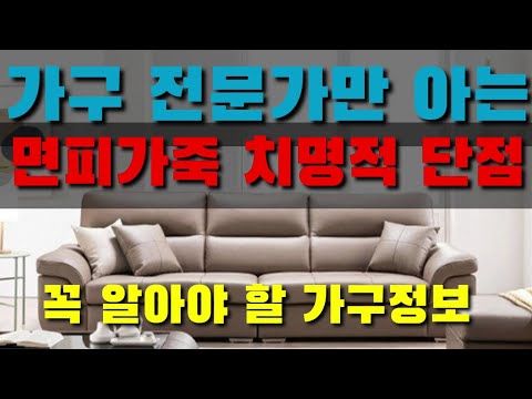 가죽소파 최신정보 / 면피 가죽소파의 치명적인 단점 / 면피와 스플리트 장단점 / 가죽소파 관리