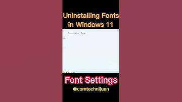 Uninstalling Fonts in Windows #shorts