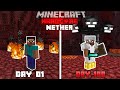 We Survived 100 Days in The Nether Only World (Hindi)