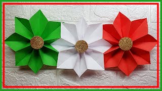 🤠 Decoraciones Fiestas Patrias de México | Flores tricolor | Manualidades para el 16 de Septiembre🤠