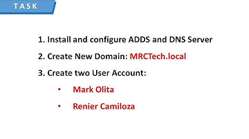 COC 3  -  Installation and configuration of ADDS and DNS Server (Windows Server 2012 R2)