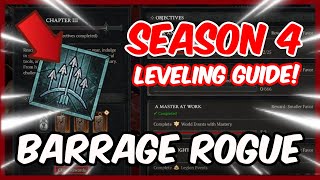 [DIABLO 4] Most Fun LEVELING ROGUE BUILD In Season 4! Barrage Rogue Guide (LVL 50-100)