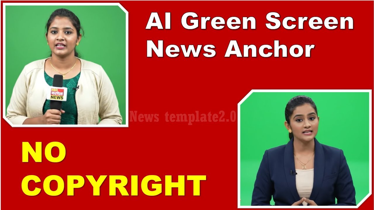 "Green Screen News Anchor Video | Professional Virtual Studio Background for Editing"
