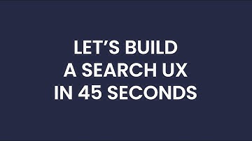 Building a search UX in 45 seconds with Algolia