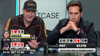 Bizarre Kings vs Aces Hand! Phil Hellmuth vs Jeff Gross!