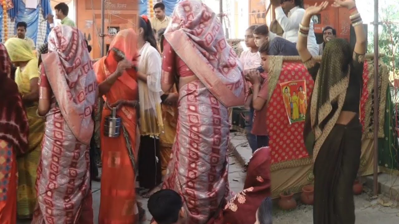 लाल साड़ी वाली भाभी ने #अमन_शास्त्री की कथा में पुल वाले बाबा के मंदिर पर किया लचका डांस 8171449140