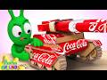 Pea Pea Builds a DIY Tank and Battles Red! Creative Toys for Kids - Cartoons for Kids