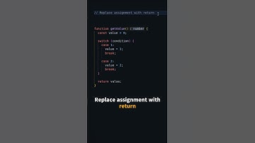 Replace assignment with return #shorts