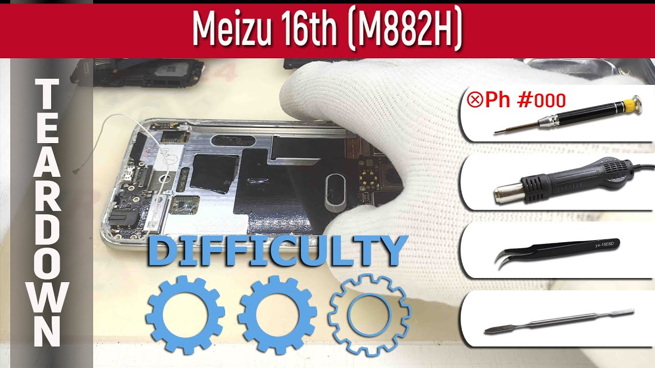New Meizu 16th M882H 📱 Teardown Take apart Tutorial