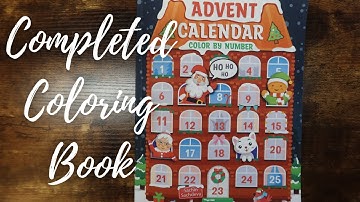 COMPLETED advent calendar cbn full flip | 3rd completed coloring book!