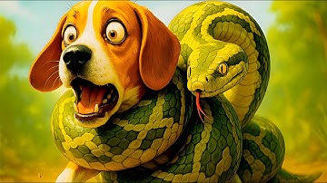 The Desperate Rescue of a Dog From a GIANT Snake