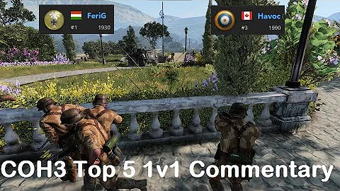 Top 5 COH3 1v1 - FeriG (#1 DAK) vs Havoc (#3 UKF) on Faymonville - Commentary Breakdown