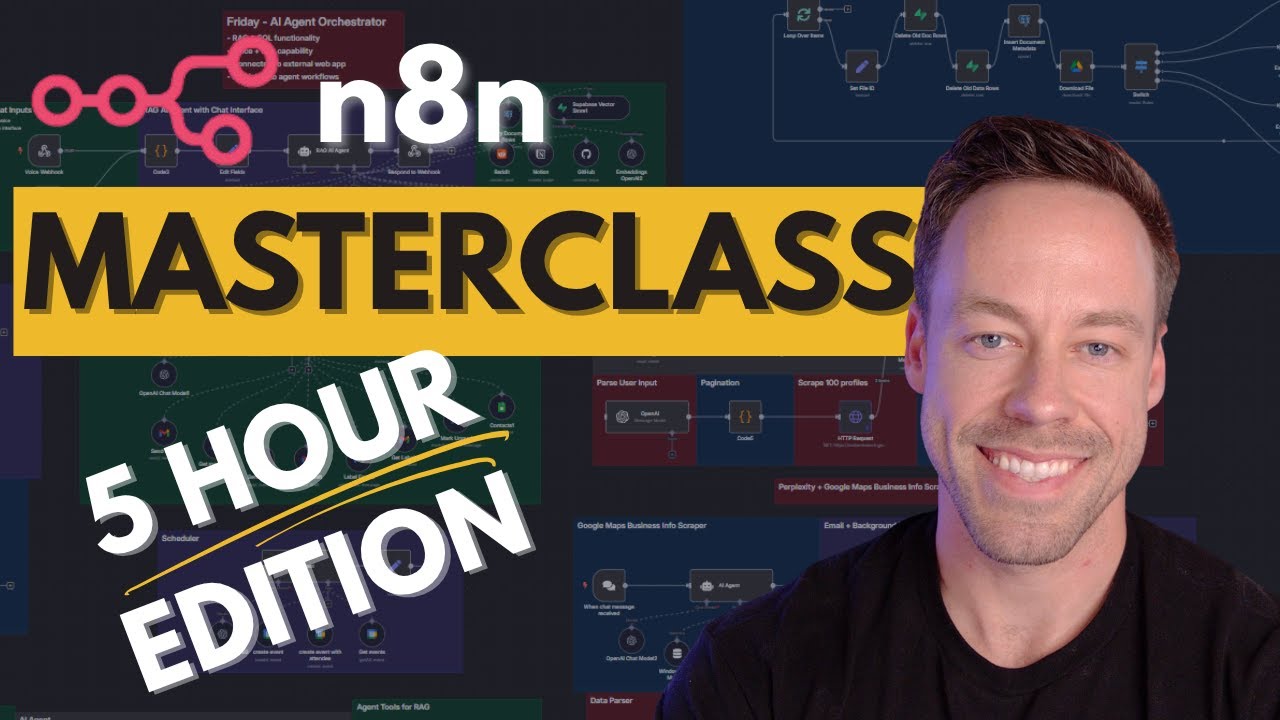 Learn to Build & Sell No Code AI Agents (5 Hour n8n Masterclass) - YouTube
