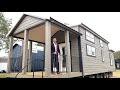 NEW STYLE - Stained Interior Tiny Home - dark walls with light ceiling