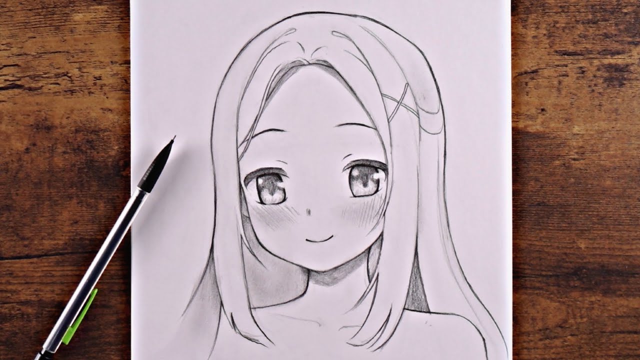 How to draw a Anime Girl - YouTube