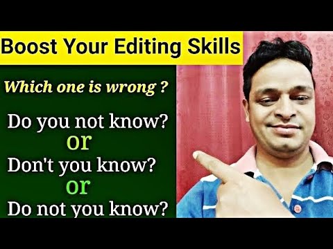 Lesson#40 | Boost Your Editing Skills | Do you know| Don't you know ...