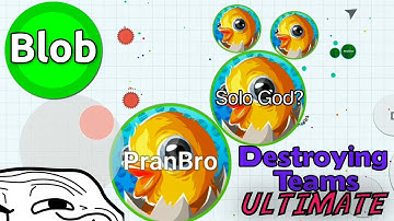 ULTIMATE BLOB.IO DESTROYING TEAMS! - (Blob.io Solo Gameplay)