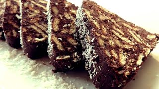 Biscuit Cake Recipe - Pyramid Shaped Chocolate Salami