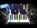 Transformers Theme - Arrival To Earth - EASY Piano Tutorial by PlutaX