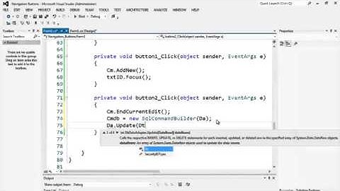 90 برمجة قواعد البيانات   New, Add, Edit, Delete باستخدام SqlCommandBuilder‬   YouTube