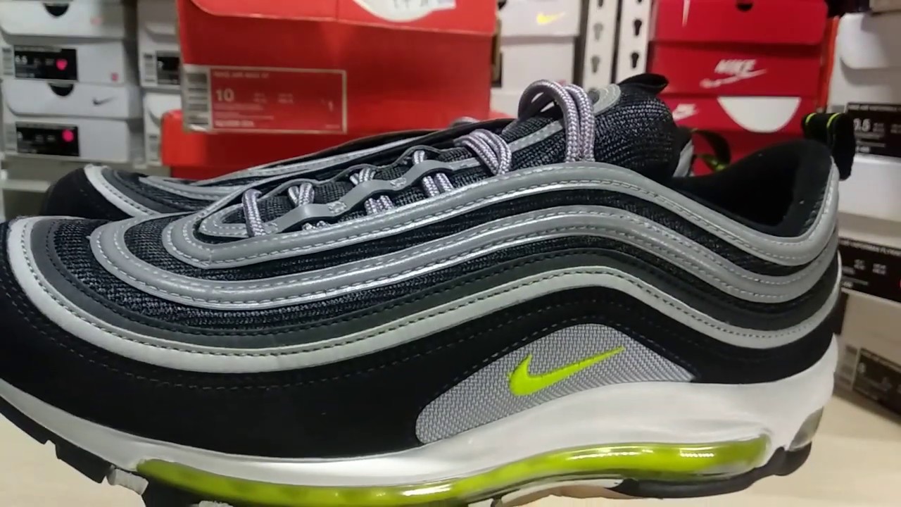 nike air max 97 black volt metallic silver